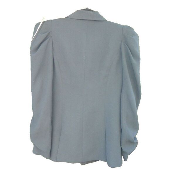 Ramy Brook Blazer Size 4 Black Puff Sleeve Fully Lined‎ Long Line Blazer - Picture 7 of 16